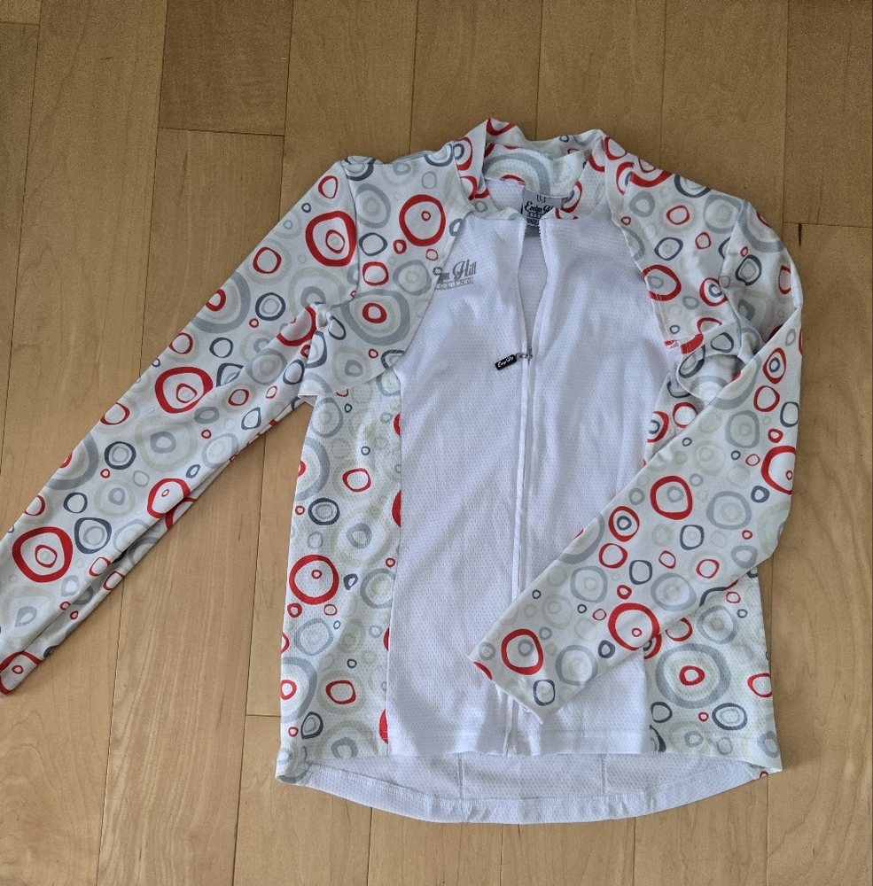 Women's Circle Patterned Cycling Jersey With Bolero